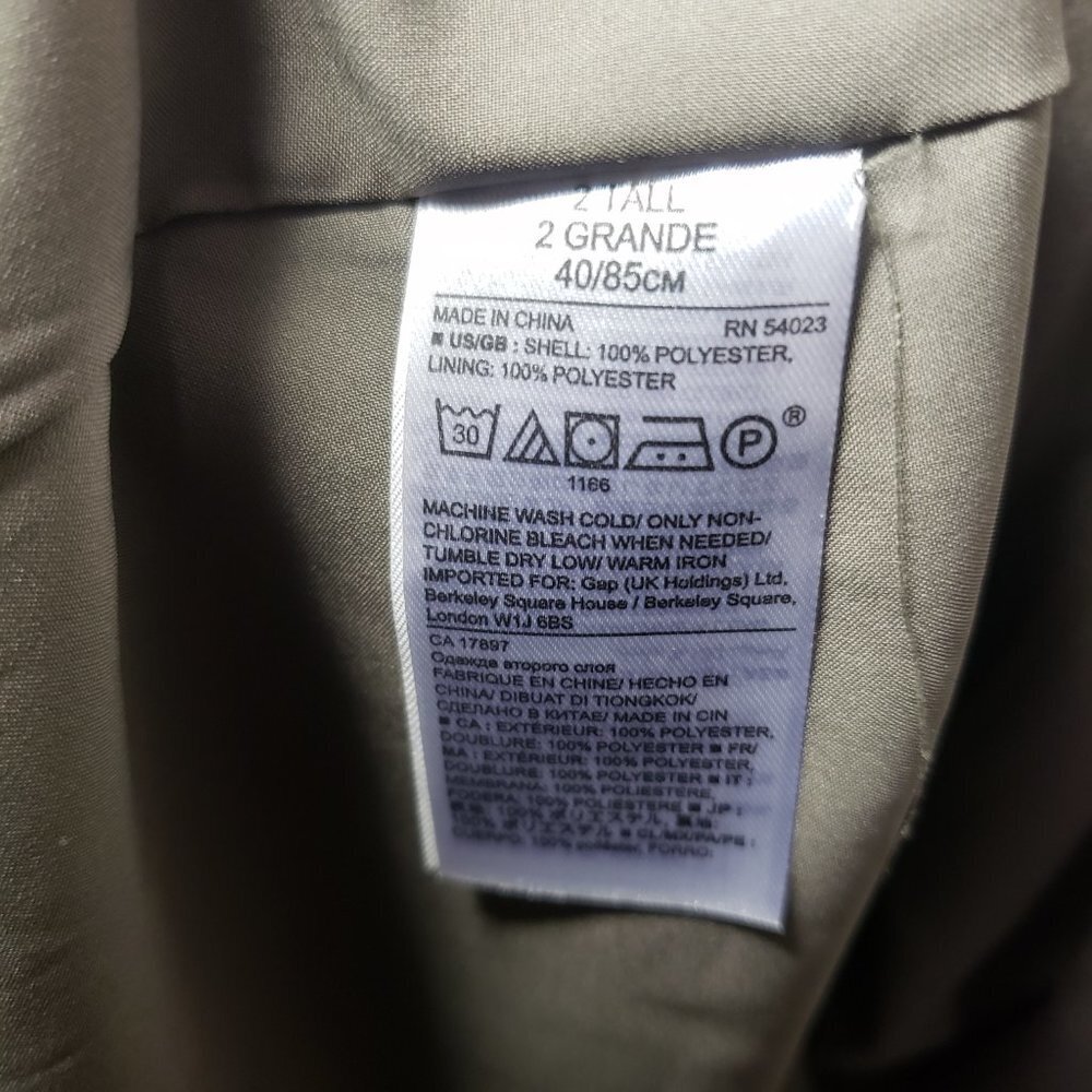 NWT Banana Republic 2 Taupe V-neck Sleeveless Gathered Texture Dress (1301) - Picture 8 of 8